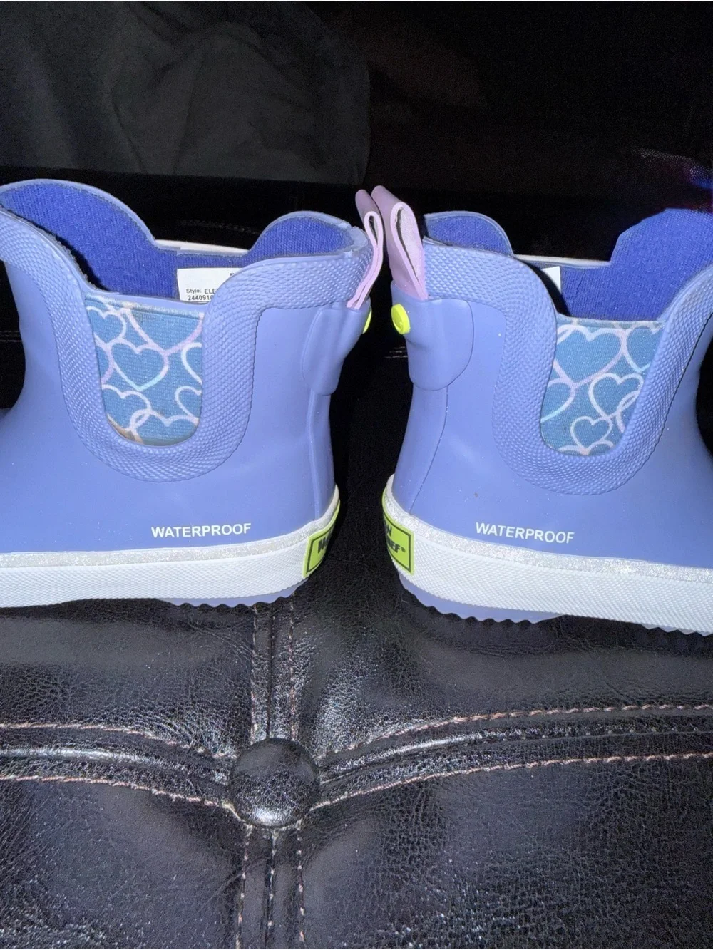 Western Chief Kids Chelsea Rain Boots in Light Purple and Pink Pull Tab